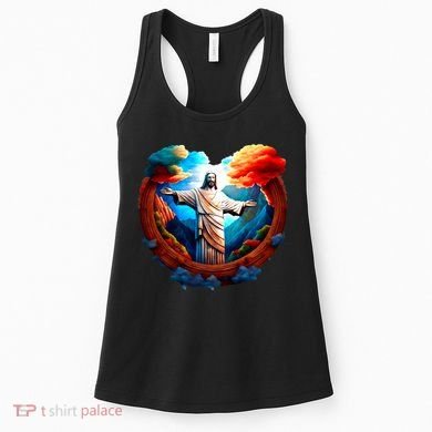 Jesus Surrounded By Nature Women's Tank Top
