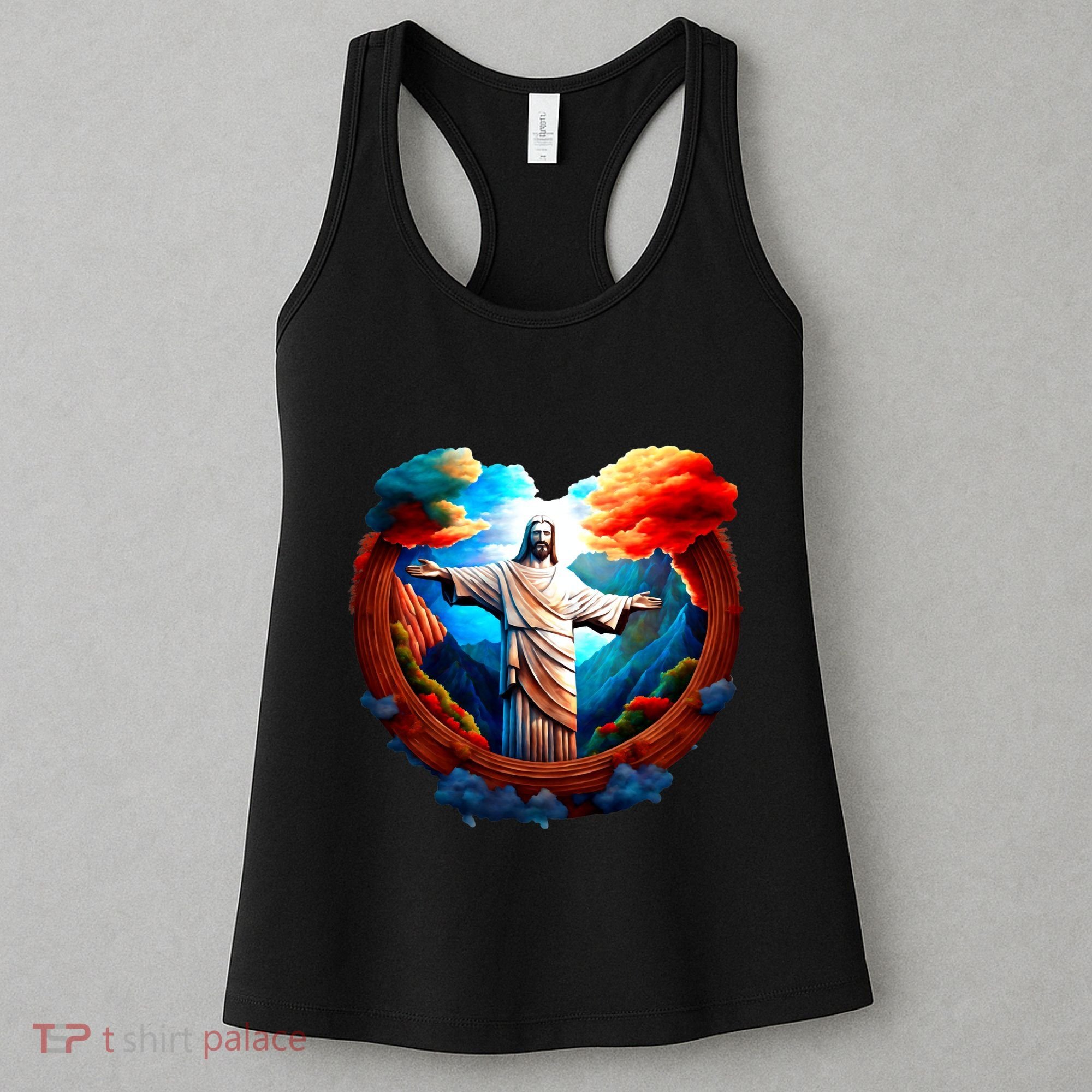 Jesus Surrounded By Nature Women's Tank Top