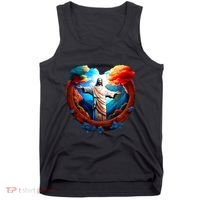 Jesus Surrounded By Nature Tank Top thumb 0
