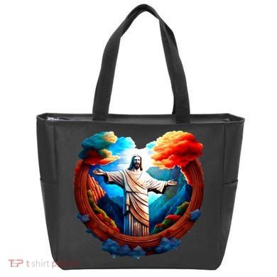 Jesus Surrounded By Nature Tote Bag
