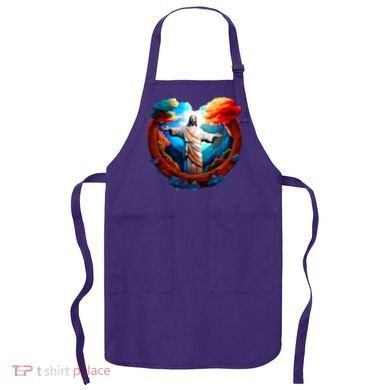 Jesus Surrounded By Nature Apron