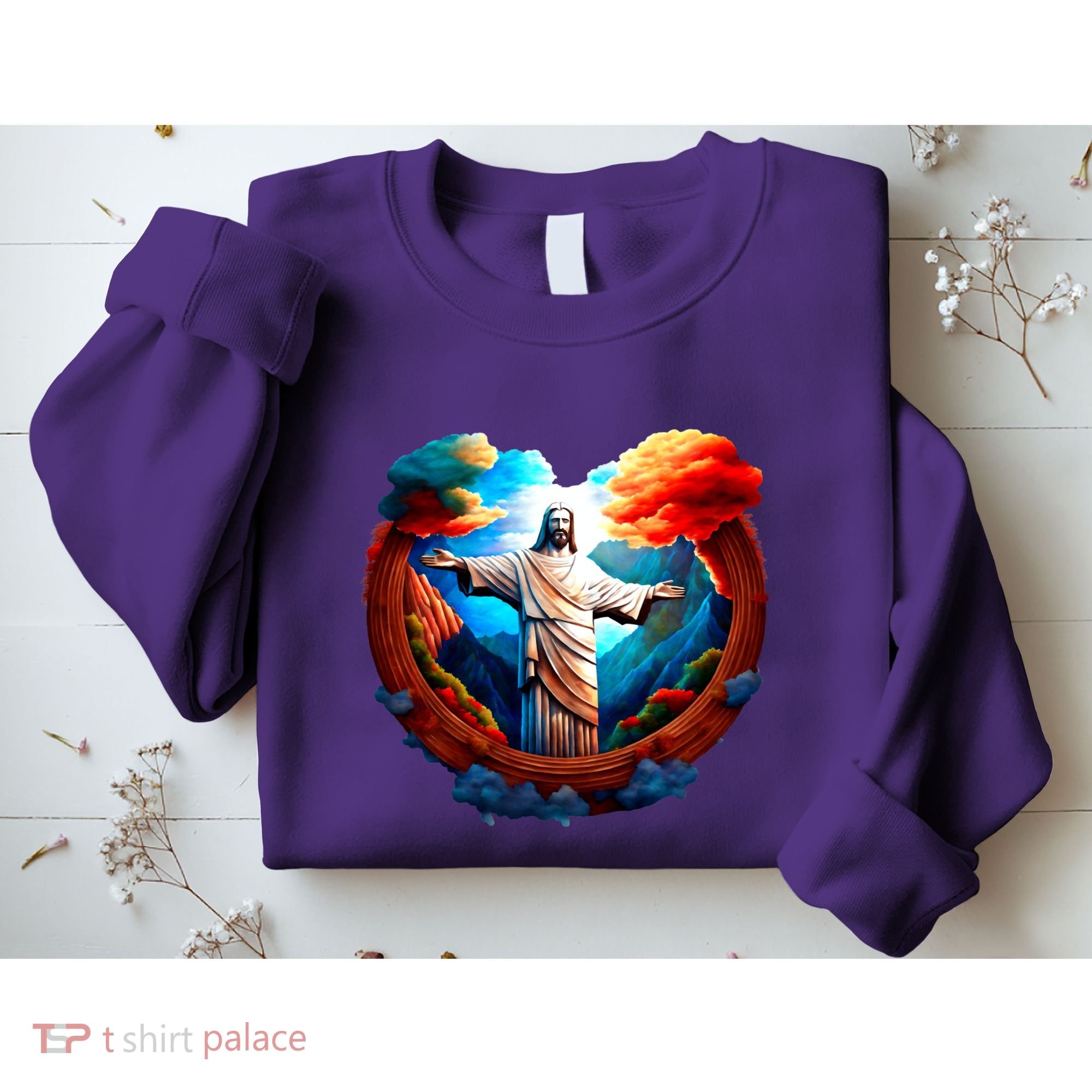 Jesus Surrounded By Nature Sweatshirt