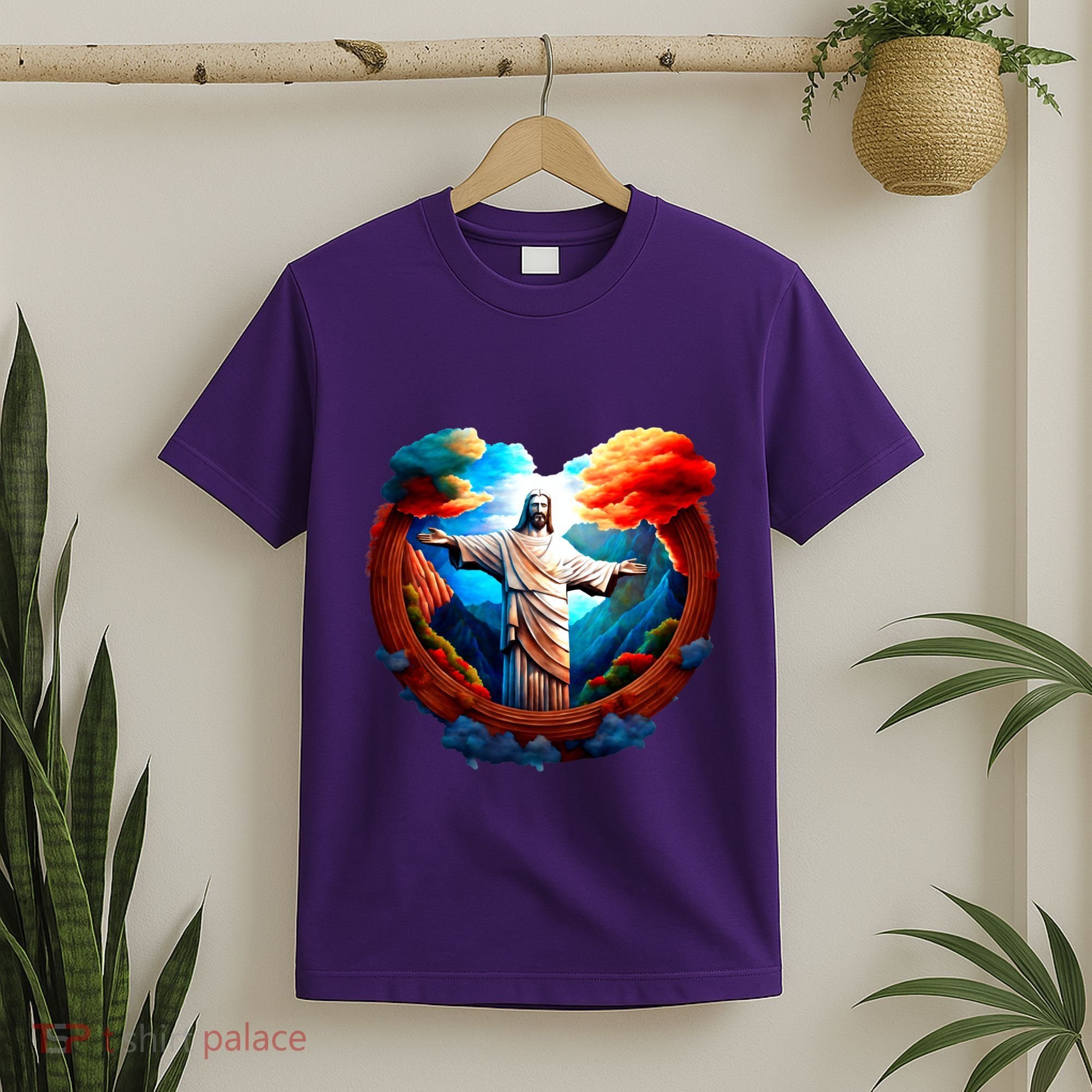 Jesus Surrounded By Nature T-Shirt