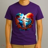 Jesus Surrounded By Nature T-Shirt thumb 3