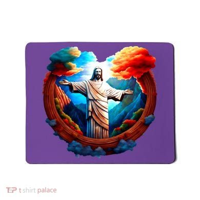 Jesus Surrounded By Nature Mousepad