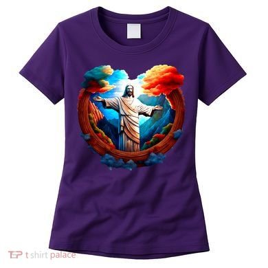 Jesus Surrounded By Nature Women's T-Shirt