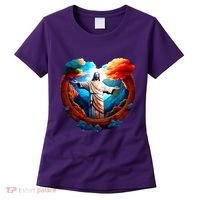 Jesus Surrounded By Nature Women's T-Shirt thumb 0