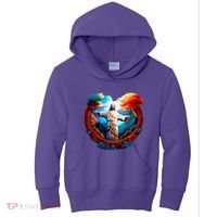 Jesus Surrounded By Nature Kids Hoodie thumb 0