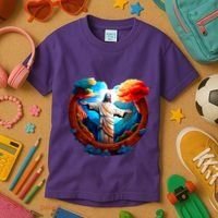 Jesus Surrounded By Nature Kids T-Shirt thumb 3
