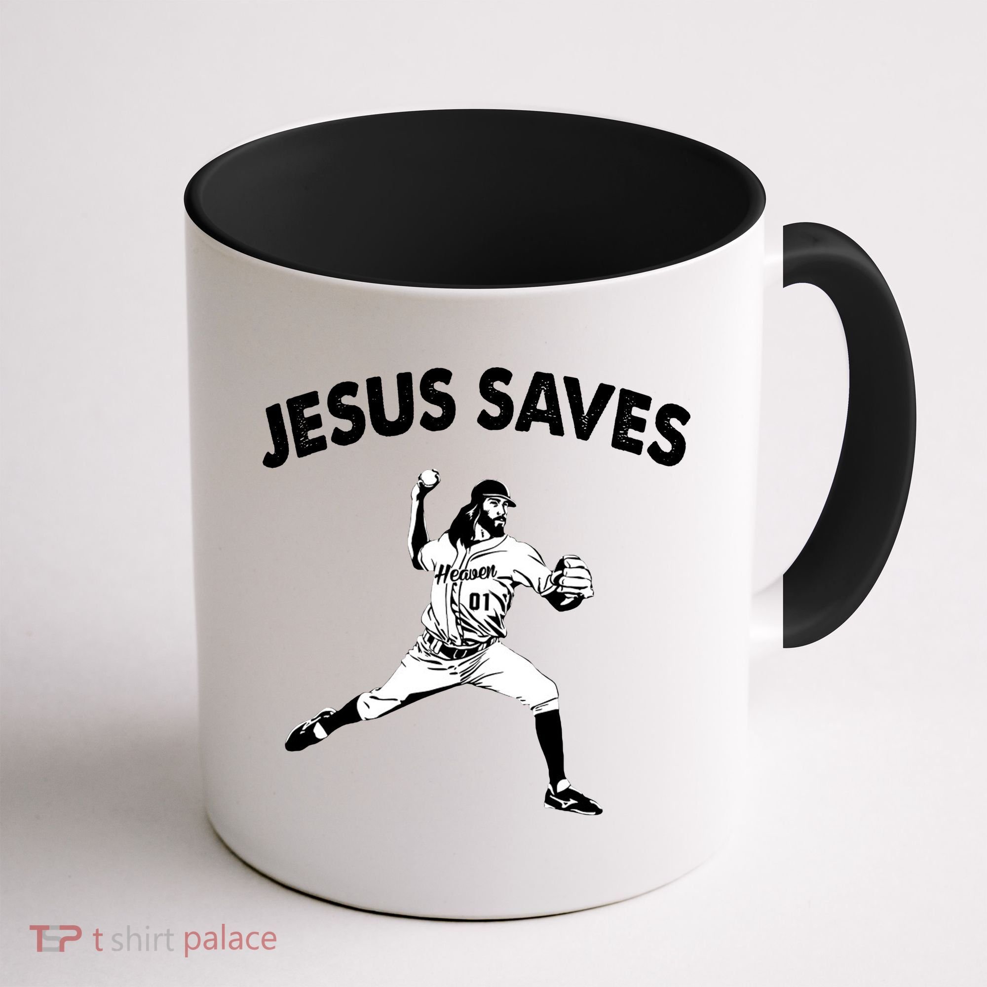 Jesus Saves Baseball Team Heaven Coffee Mug