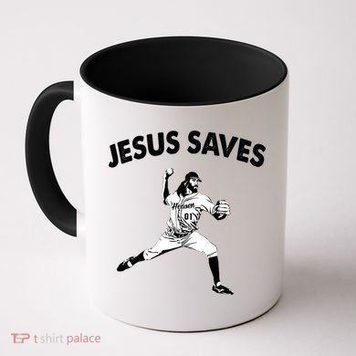 Jesus Saves Baseball Team Heaven Coffee Mug