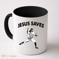 Jesus Saves Baseball Team Heaven Coffee Mug thumb 0