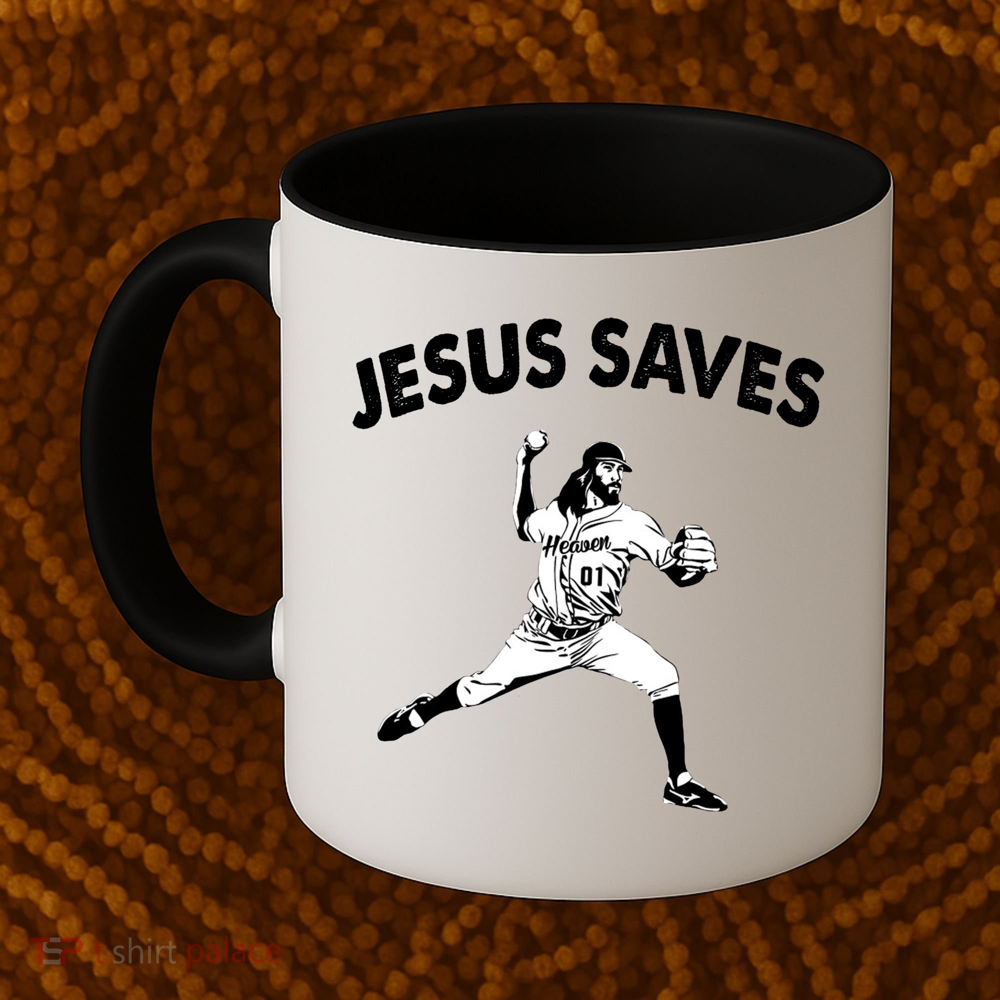Jesus Saves Baseball Team Heaven Coffee Mug