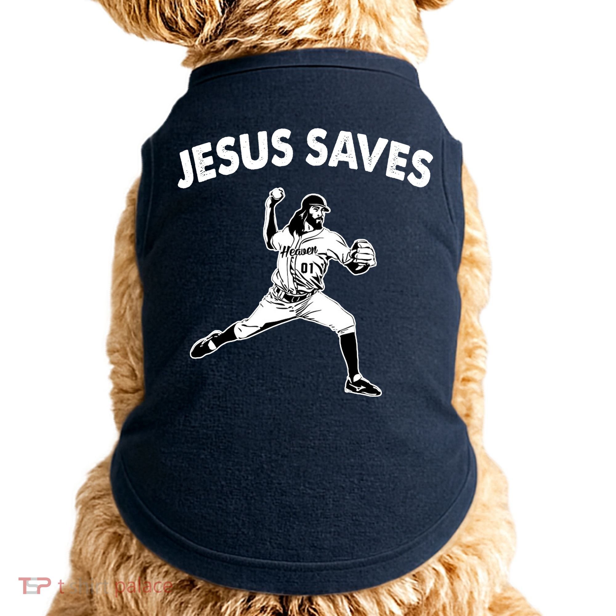Jesus Saves Baseball Team Heaven Doggie Tank