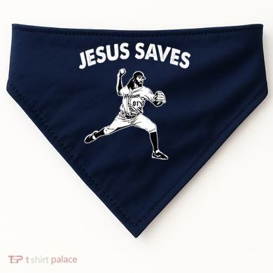Jesus Saves Baseball Team Heaven USA-Made Doggie Bandana