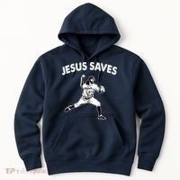 Jesus Saves Baseball Team Heaven Hoodie thumb 0