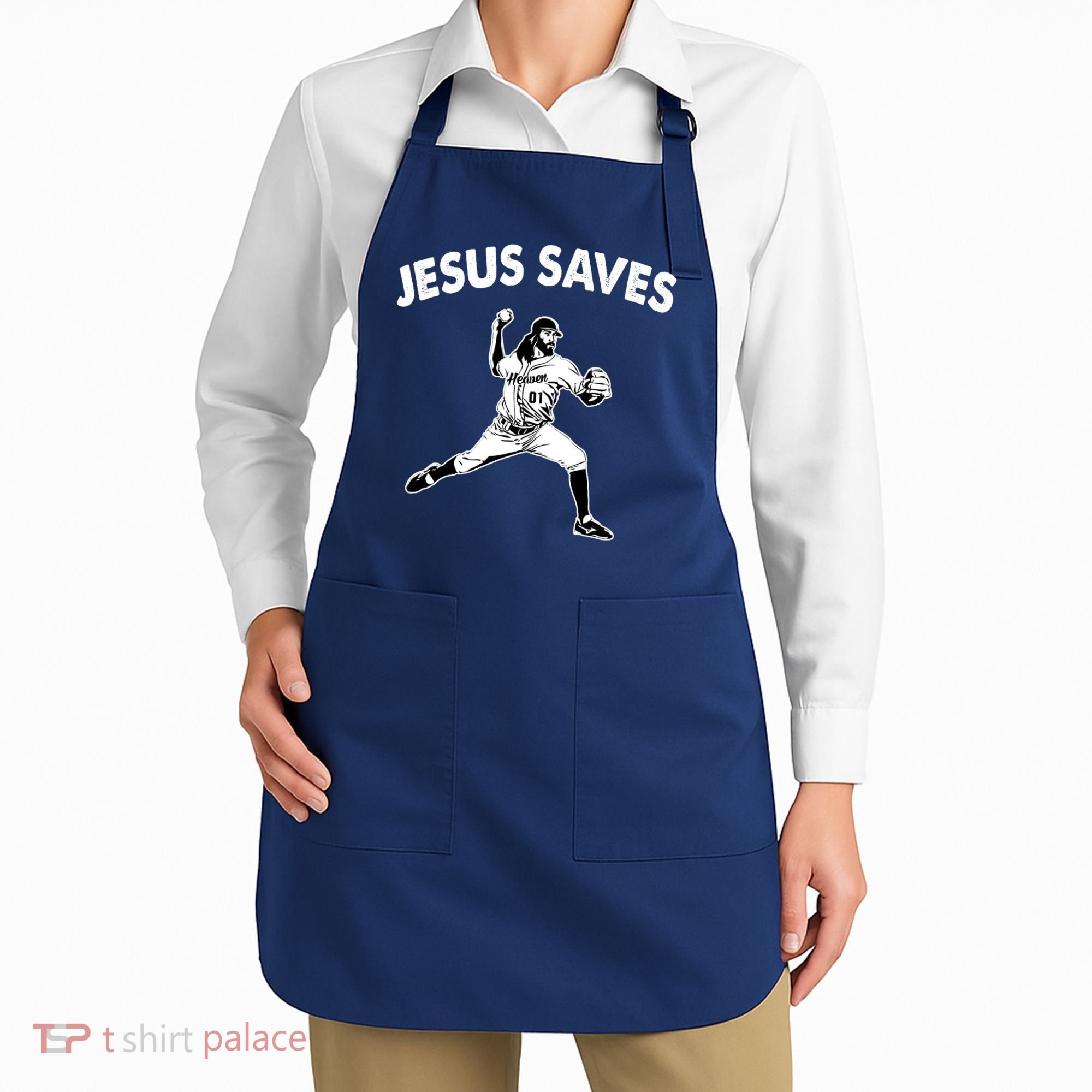 Jesus Saves Baseball Team Heaven Apron