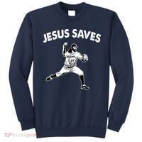 Jesus Saves Baseball Team Heaven Sweatshirt thumb 0