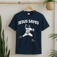 Jesus Saves Baseball Team Heaven T-Shirt thumb 2