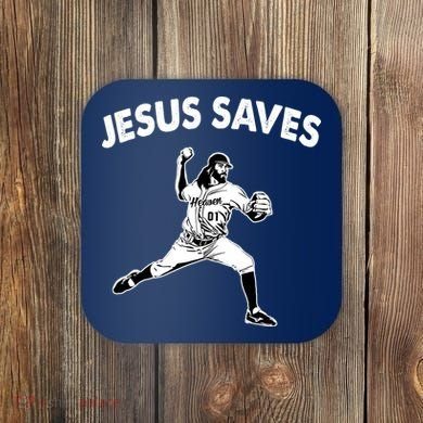 Jesus Saves Baseball Team Heaven Coaster