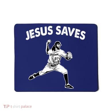 Jesus Saves Baseball Team Heaven Mousepad