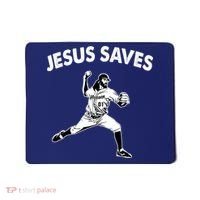 Jesus Saves Baseball Team Heaven Mousepad thumb 0