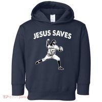 Jesus Saves Baseball Team Heaven Toddler Hoodie thumb 0