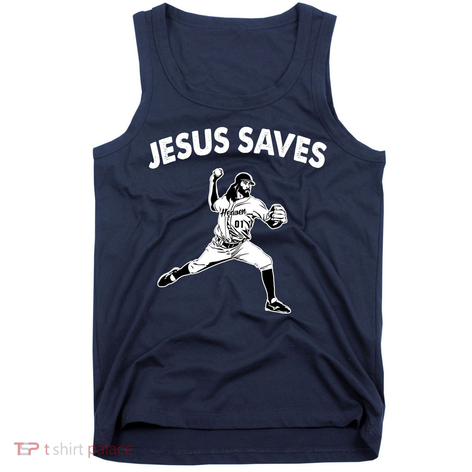 Jesus Saves Baseball Team Heaven Tank Top