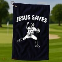 Jesus Saves Baseball Team Heaven Golf Towel thumb 1