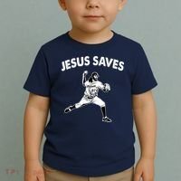 Jesus Saves Baseball Team Heaven Toddler T-Shirt thumb 2