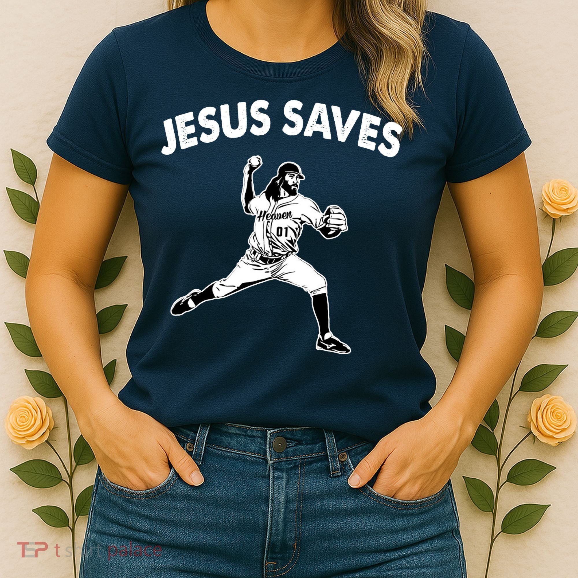 Jesus Saves Baseball Team Heaven Women's T-Shirt