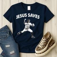 Jesus Saves Baseball Team Heaven Women's T-Shirt thumb 3