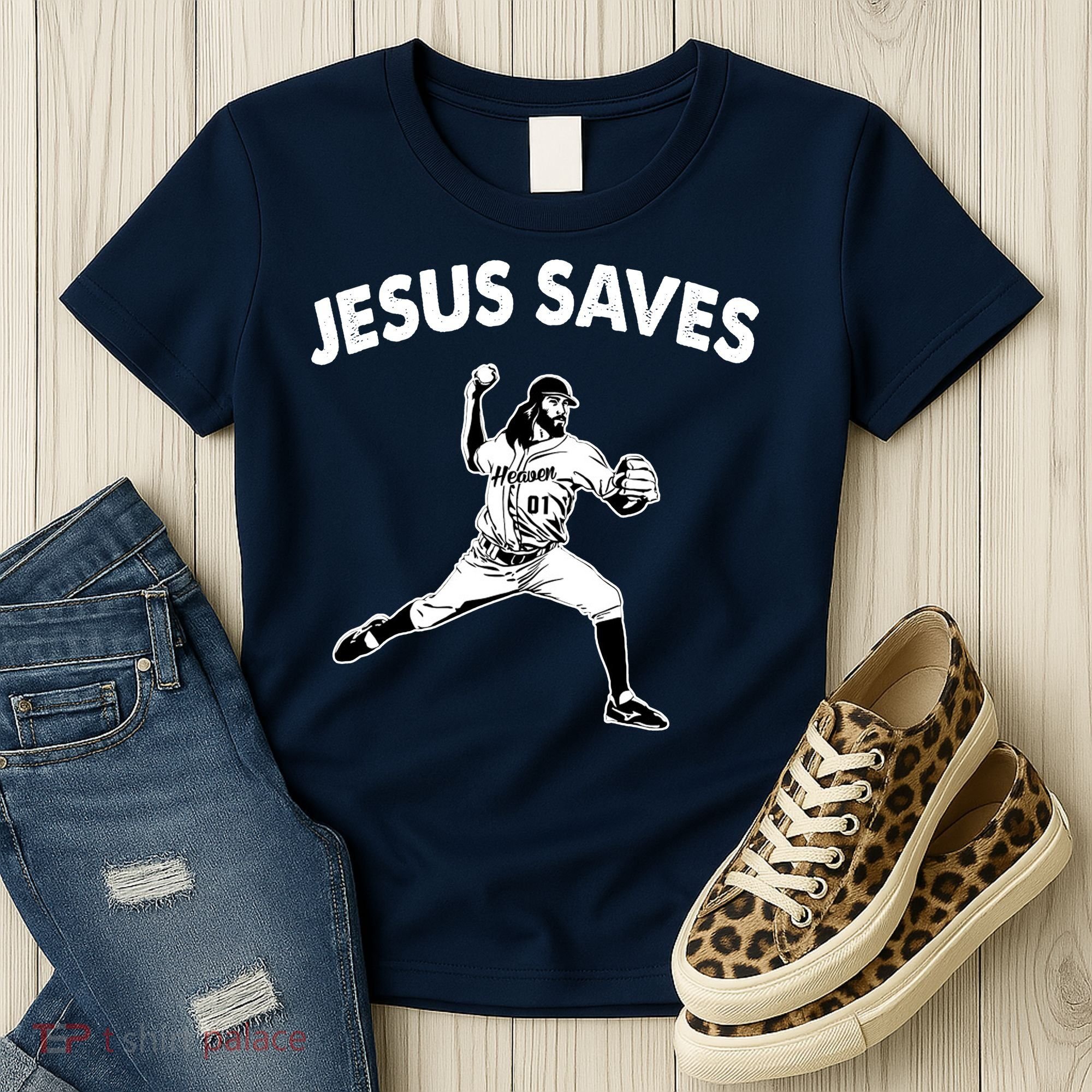 Jesus Saves Baseball Team Heaven Women's T-Shirt
