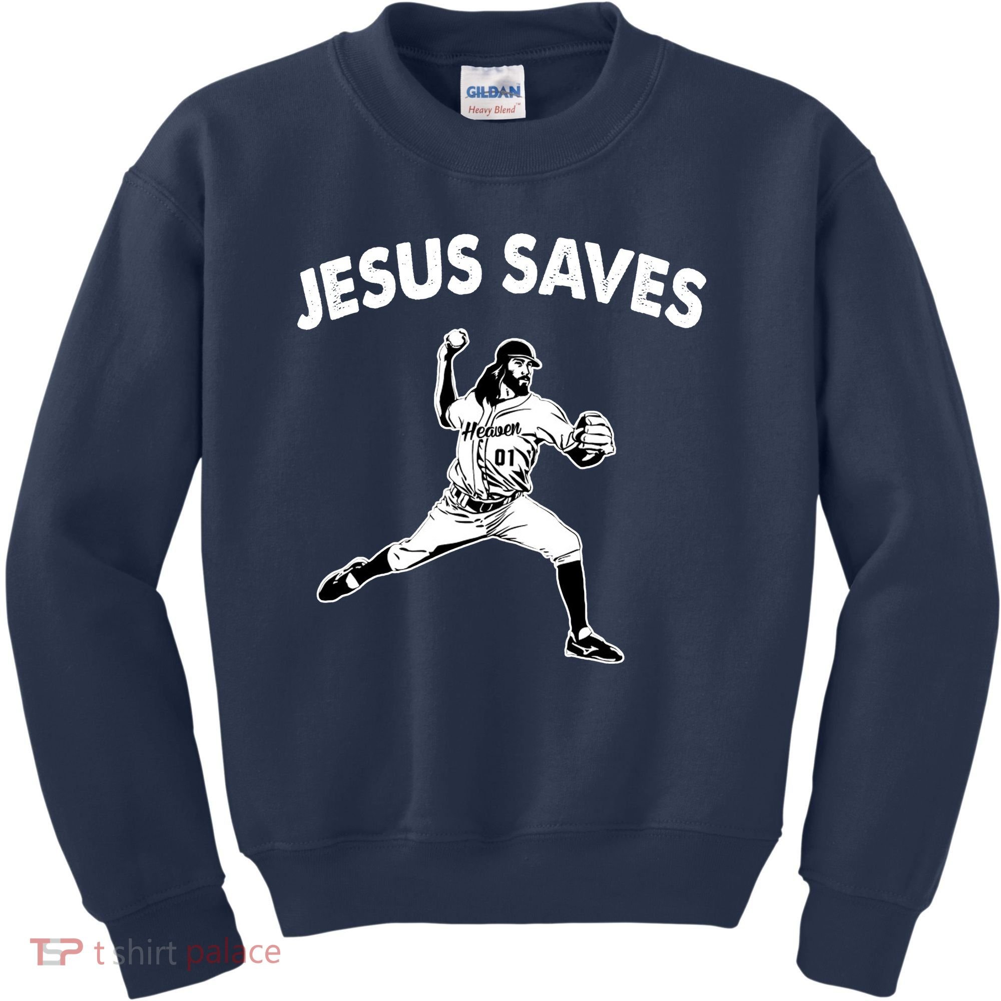 Jesus Saves Baseball Team Heaven Kids Sweatshirt