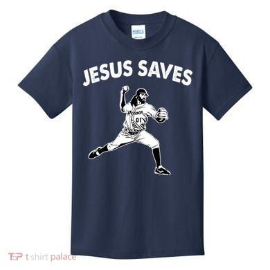 Jesus Saves Baseball Team Heaven Kids T-Shirt