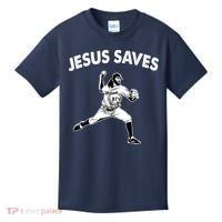 Jesus Saves Baseball Team Heaven Kids T-Shirt thumb 0
