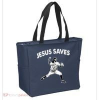 Jesus Saves Baseball Team Heaven Tote Bag thumb 2