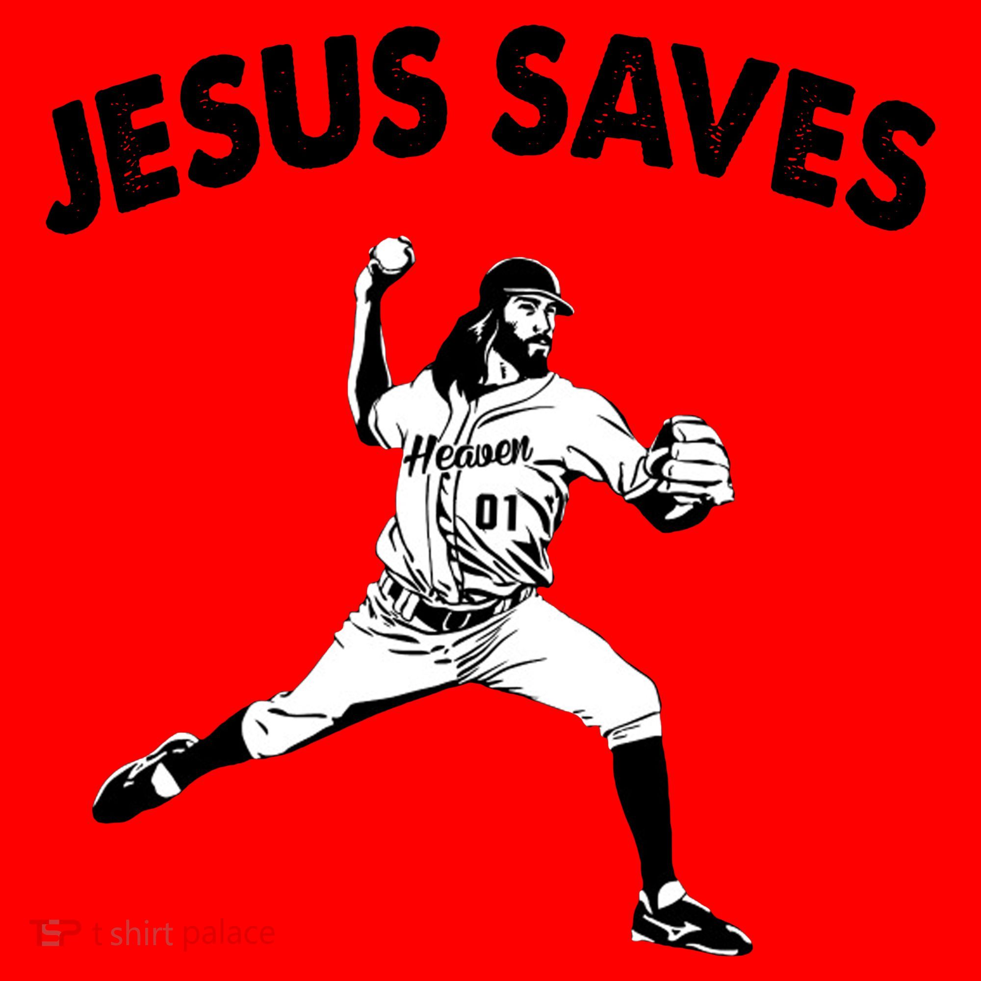 Jesus Saves Baseball Team Heaven Santa Hat