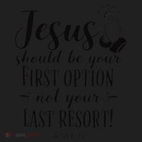 Jesus Should Be Your First Option Not Your Last Resort Beanie thumb 2