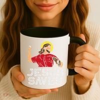 Jesus Saves Baseball God Sports Christian Coffee Mug thumb 3