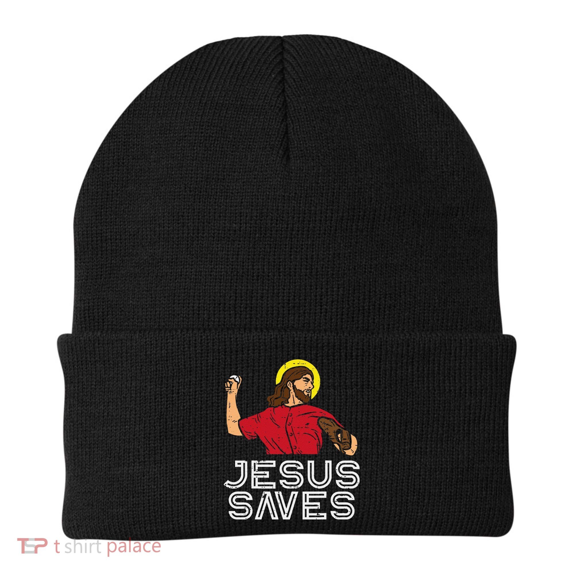 Jesus Saves Baseball God Sports Christian Beanie
