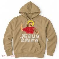 Jesus Saves Baseball God Sports Christian Hoodie thumb 0