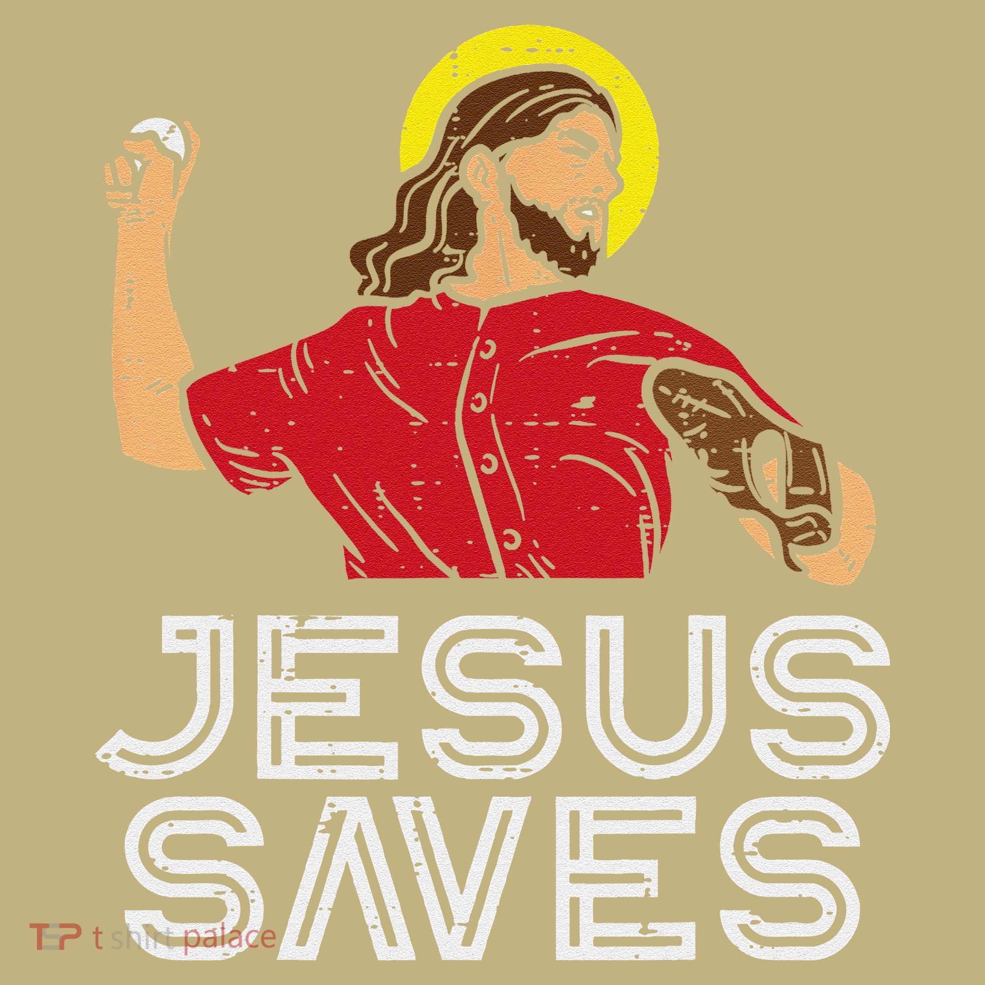 Jesus Saves Baseball God Sports Christian Polo