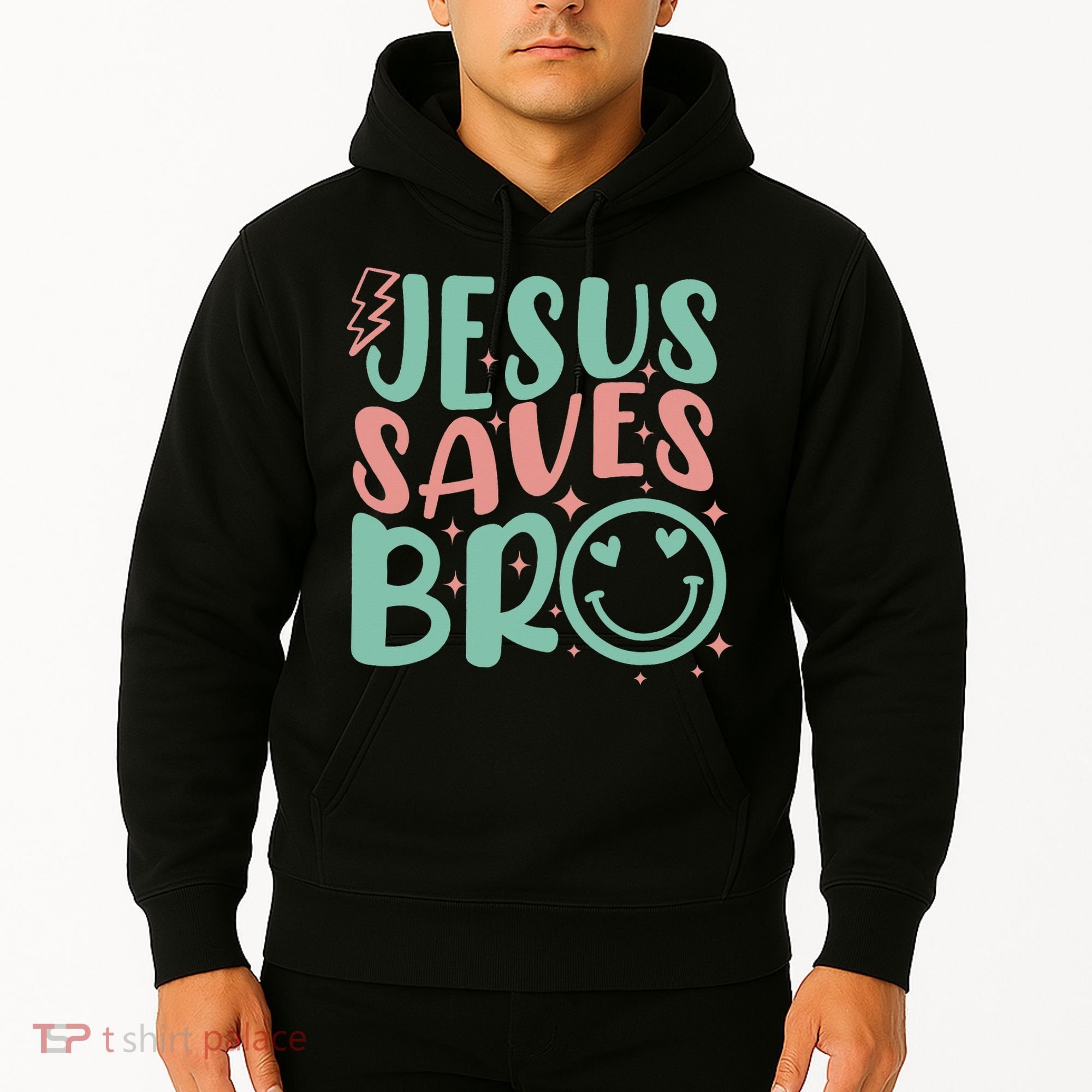 Jesus Saves Bro Retro Christian Religious Hoodie