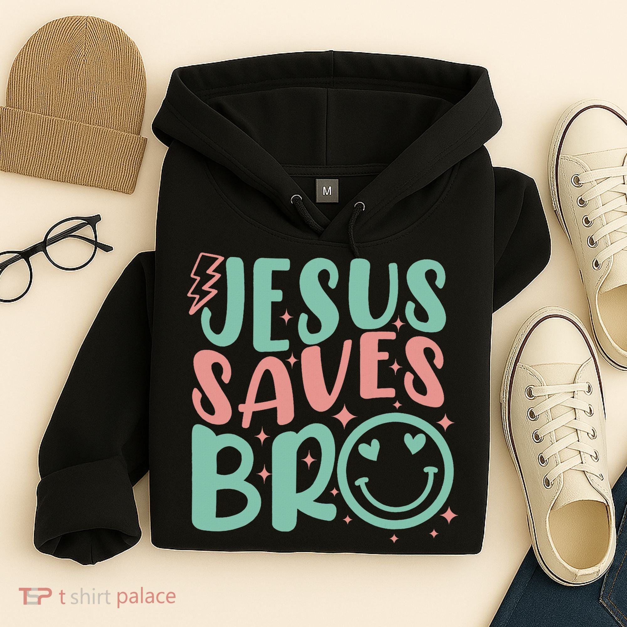 Jesus Saves Bro Retro Christian Religious Hoodie