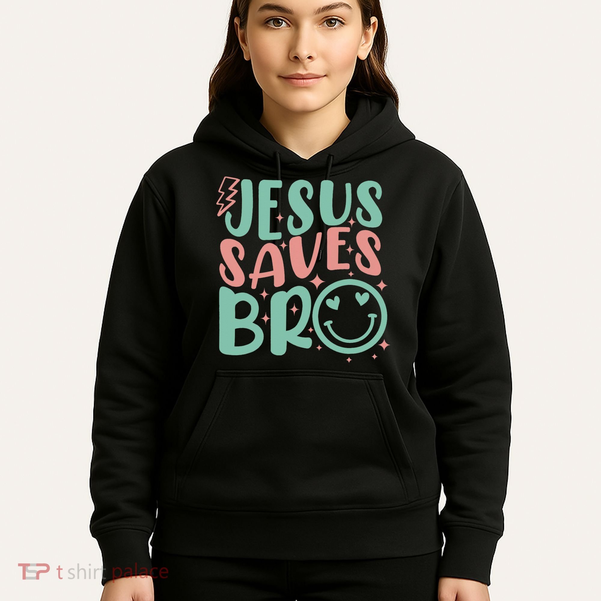 Jesus Saves Bro Retro Christian Religious Hoodie