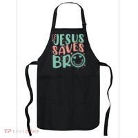 Jesus Saves Bro Retro Christian Religious Apron thumb 0
