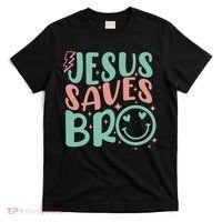 Jesus Saves Bro Retro Christian Religious T-Shirt thumb 0
