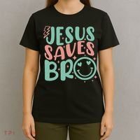 Jesus Saves Bro Retro Christian Religious T-Shirt thumb 4