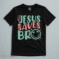 Jesus Saves Bro Retro Christian Religious T-Shirt thumb 5